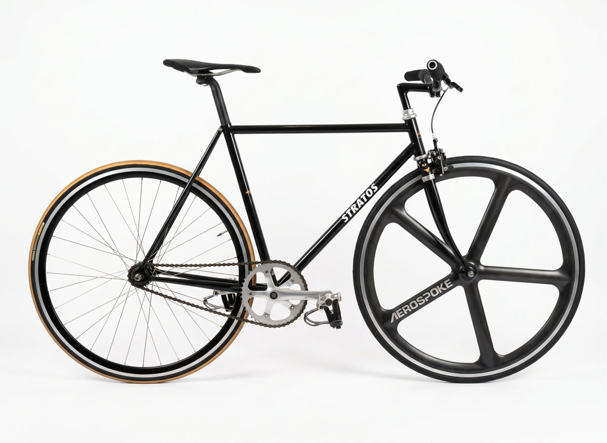 Stratos NJS Track Complete Bike — Lugless, 511mm / Black (Used)
