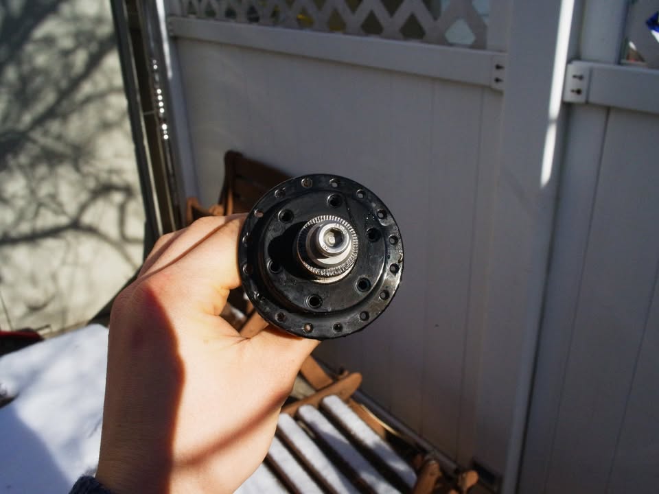 Phil Wood singlespeed disc rear hub