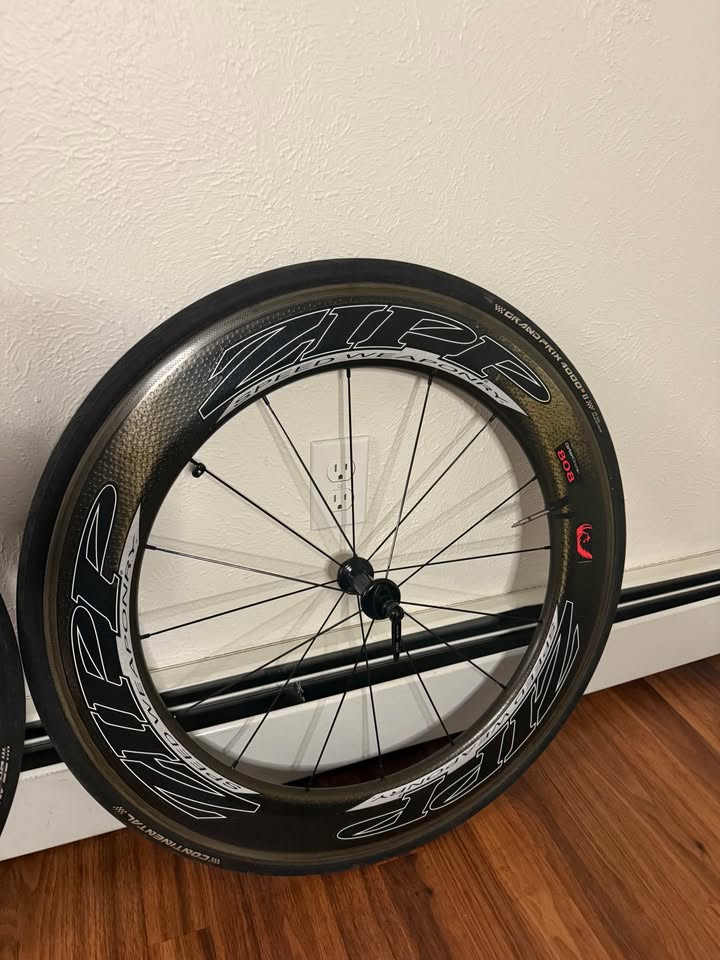 Zipp 808 Carbon Clincher Wheelset 10 Speed