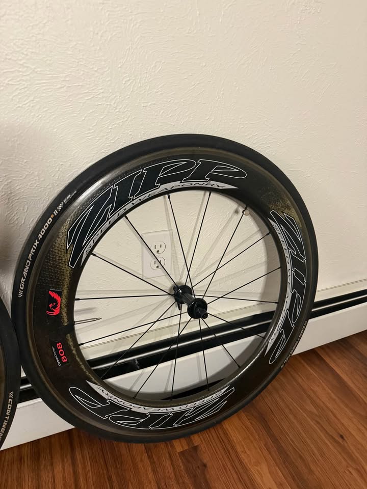 Zipp 808 Carbon Clincher Wheelset 10 Speed