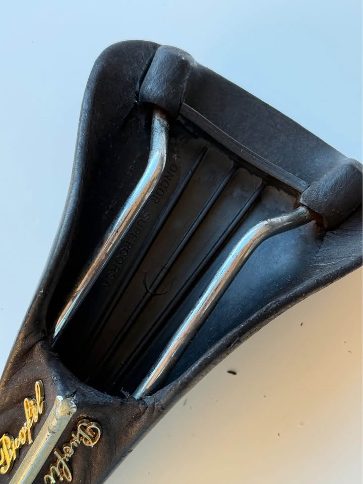 Vintage Selle San Marco Concor Supercorsa Profit Used Leather Saddle, Italy