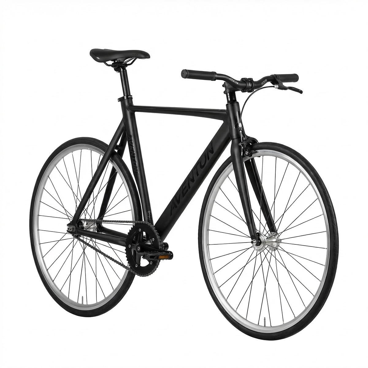 Bicycle - AVENTON Mataro - Low Track - 2018 - Fixed Gear Bike - Black - 700 C - 52 CM