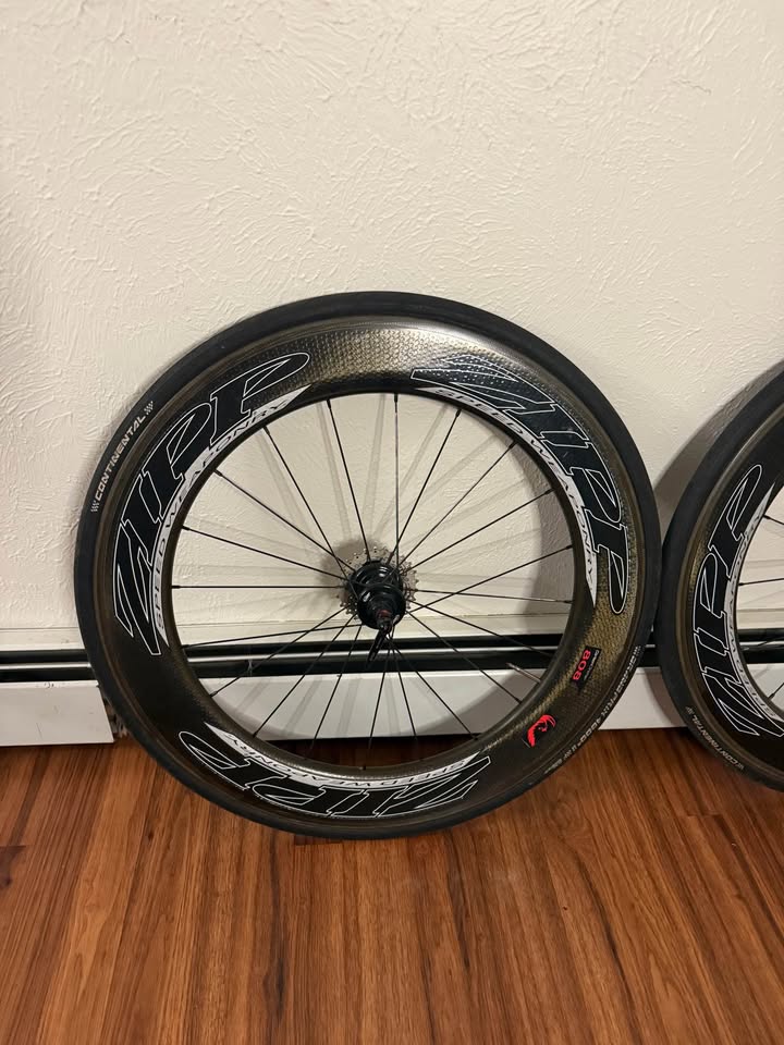 Zipp 808 Carbon Clincher Wheelset 10 Speed