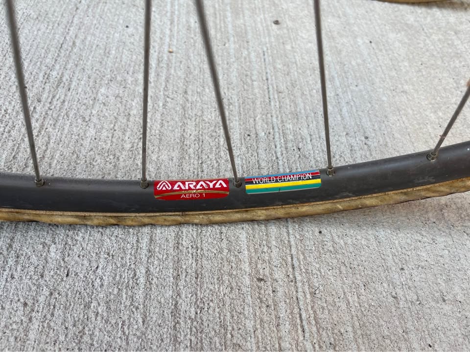 Araya Gold Aero 1 World Champion 700cc Tubular Track Fixed Gear Bike Bicycle Japan IRO hub 14T cog