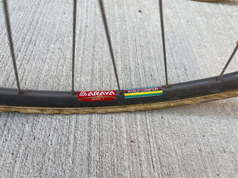 Araya Gold Aero 1 World Champion 700cc Tubular Track Fixed Gear Bike Bicycle Japan IRO hub 14T cog