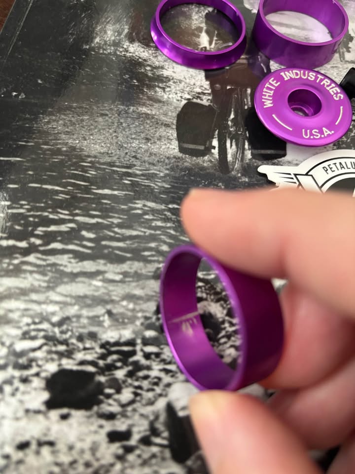 White Industries headset spacer and top cap set