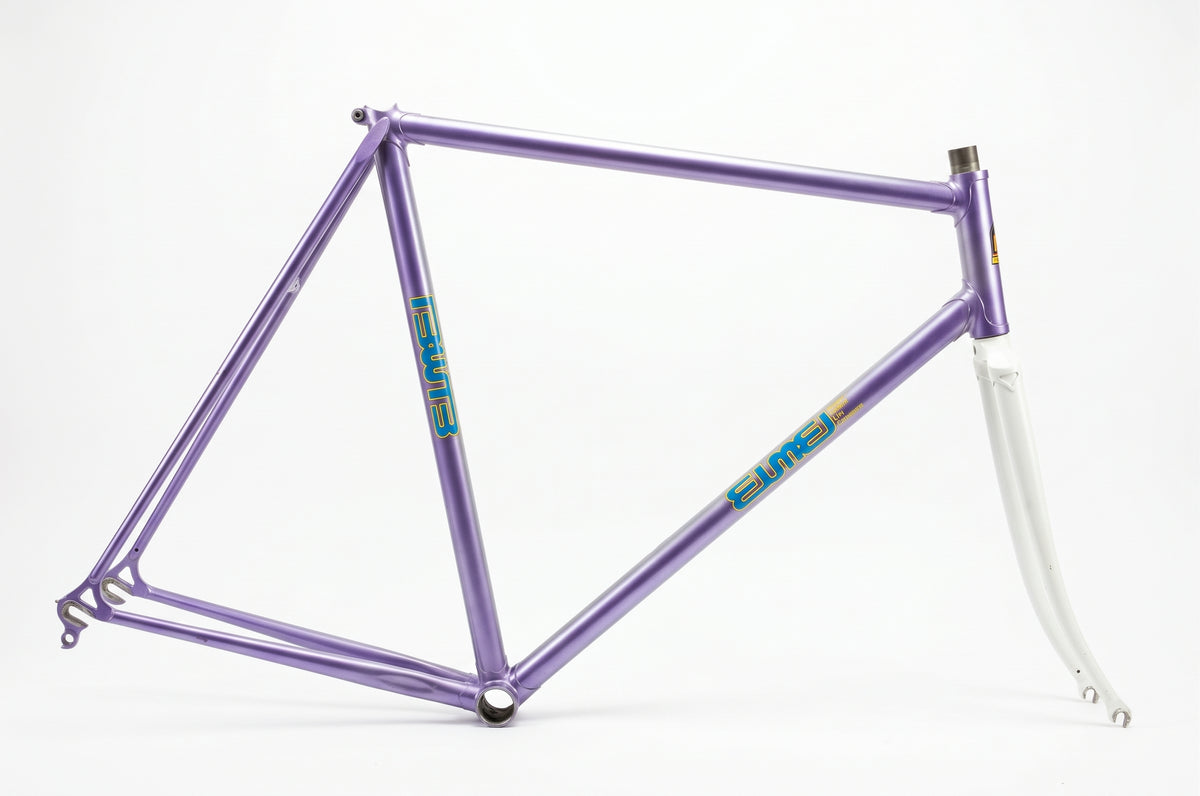 Eimei NJS Track Frame — 55cm, Light Purple / Silver (Used)