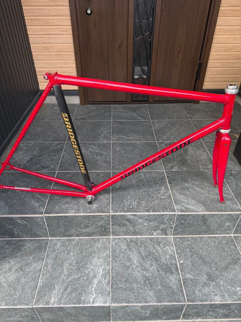 Bridgestone Track Frame — Red / Matte Black Sparkle (Used)